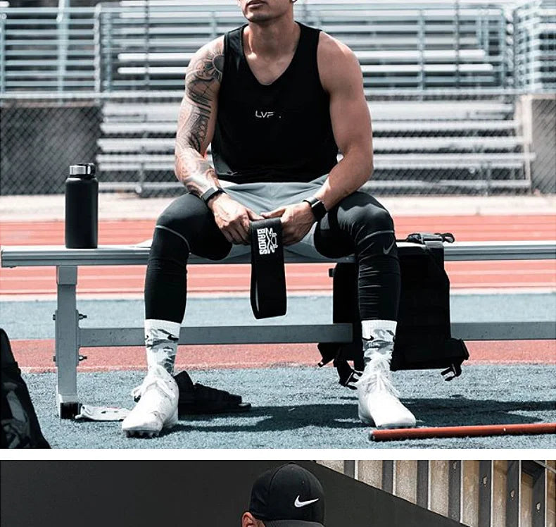 Men's Brand Summer Gym Cotton Tank Top Sleeveless Shirt Man Bodybuilding Clothing Casual Fitness Workout Running Vest Sportswear