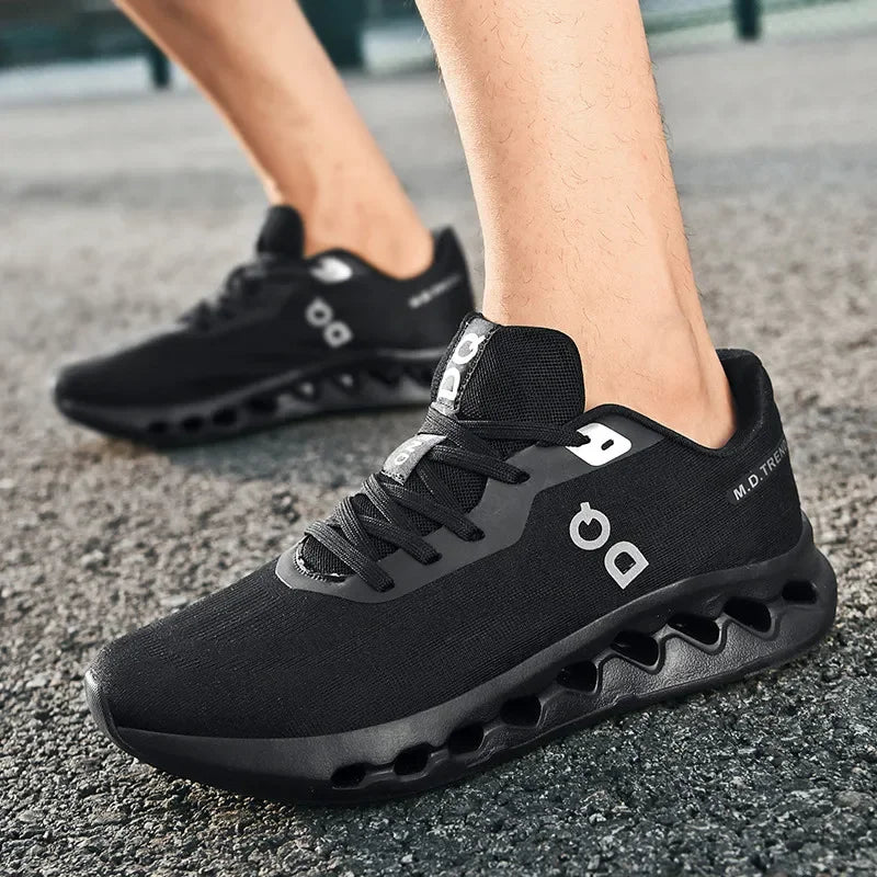 Fashion Cushioning Running Shoes for Men Lightweight Sneakers Breathable Tennis Shoes Non-Slip Sports Casual Walking Footwear