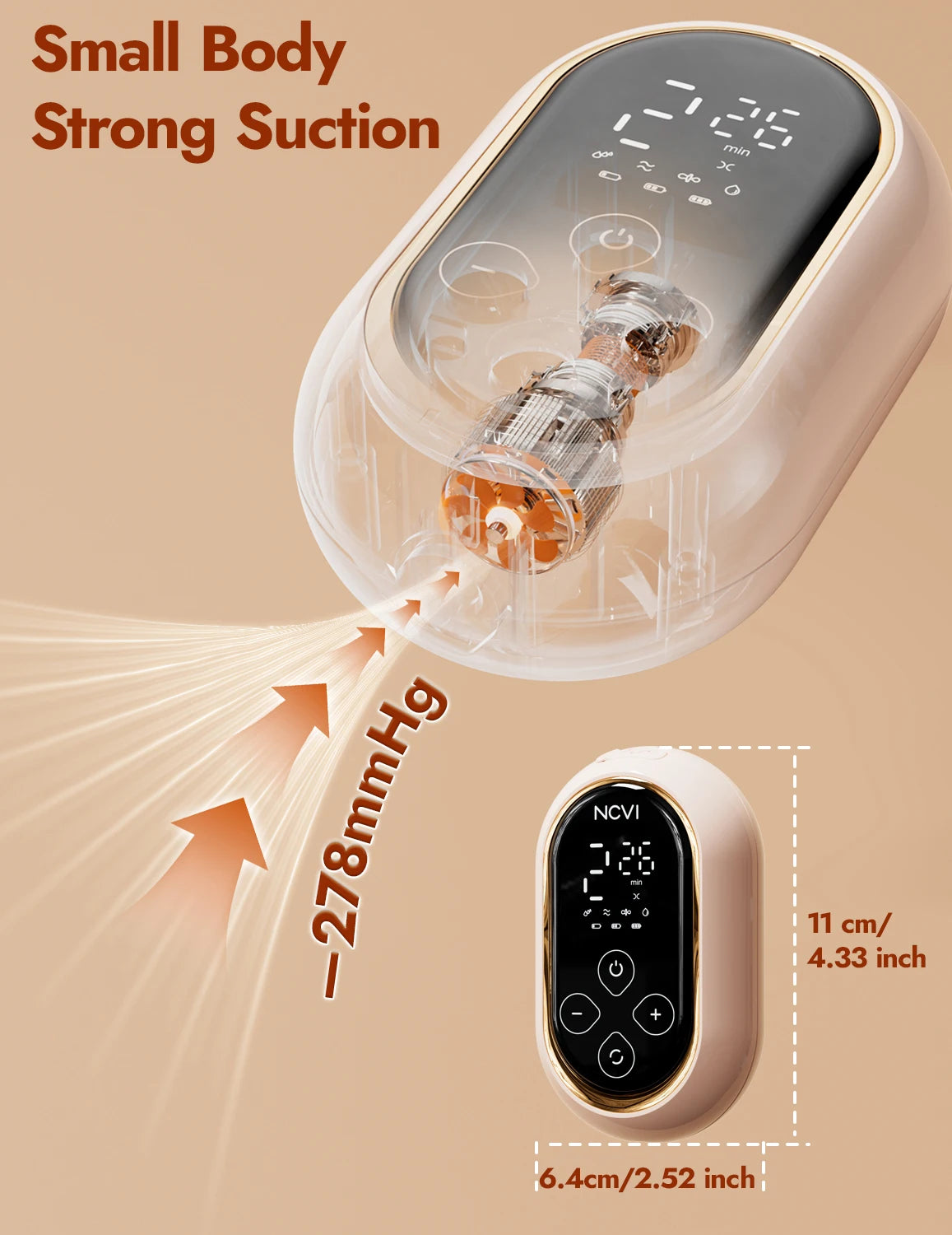 NCVI Double Electric Breast Pump,Ultra-Light Wearable Breastfeeding Pump,4 Modes 9 Levels,19/21mm for Small Nipples