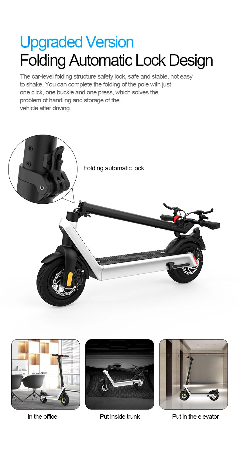2024 X9 Self-Balancing Electric Scooter 10 Inch Max 40km/h New Design Adult Electric Moped Scooter Sale For USA Canada Warehouse