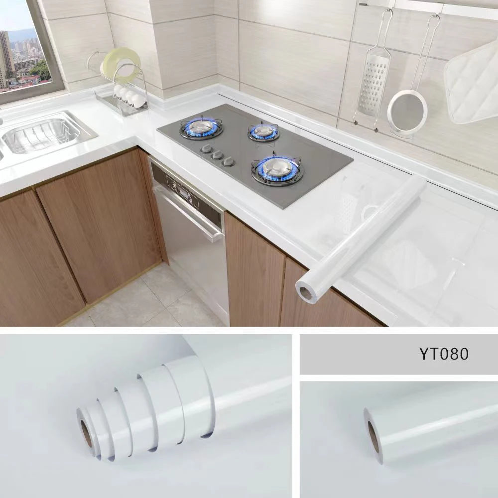 10m Marble Texture Oil Proof Self Adhesive Bathroom Tile Floor Waterproof PVC Cabinet Wallpaper Kitchen Furniture Wall Stickers