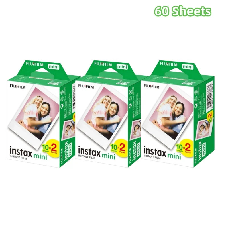 Fujifilm Instax Mini Film White Edge 3 inch Paper for Fuji Instant Film Camera Mini 12 11 9 8 40 70 90 Link 2 EVO 10-100 Sheets