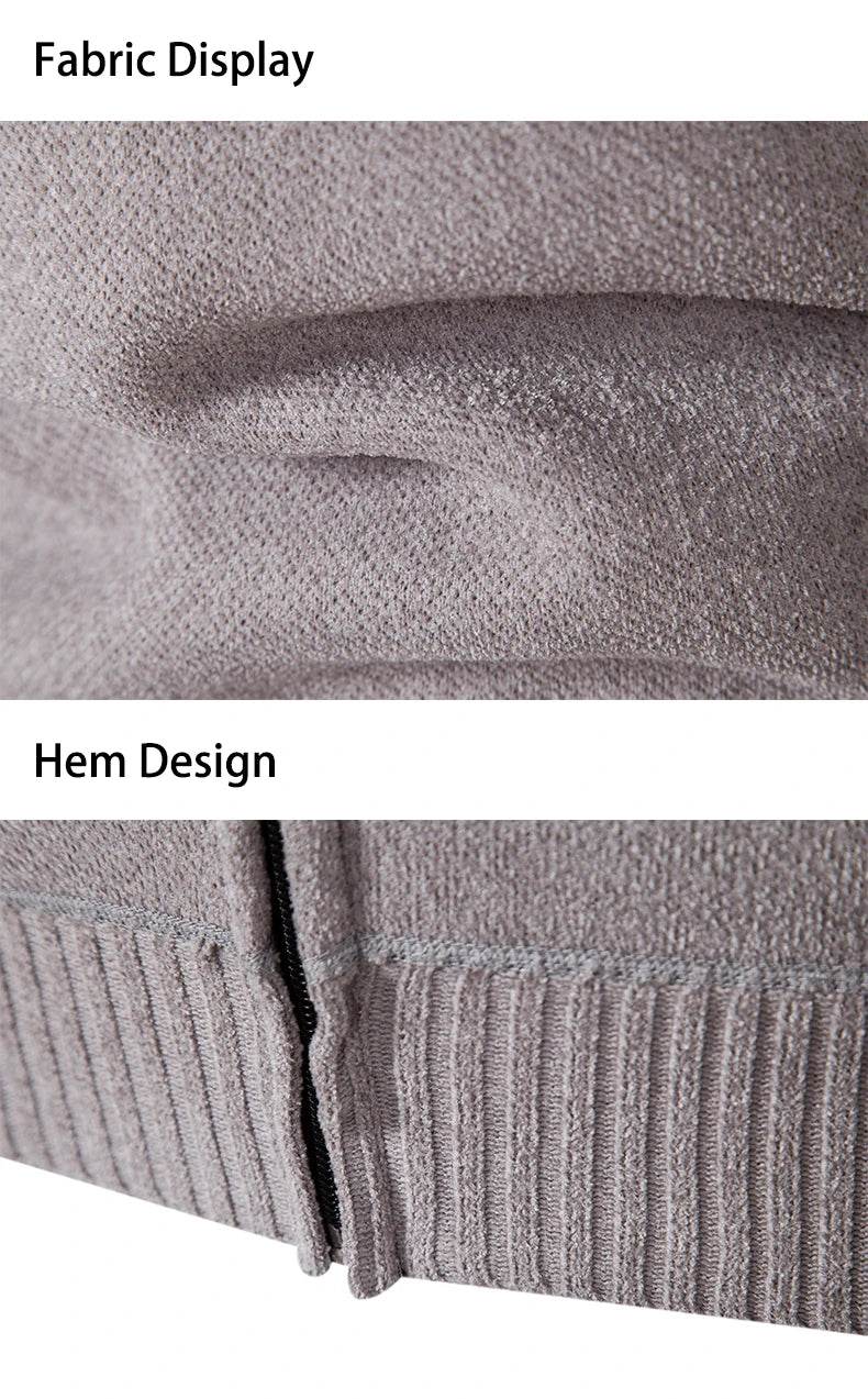 2023 Knitwear Spring and Autumn Men's Stand-up Collar Thick Warm Cardigan Sweater Winter Loose Casual Coat - AIAZ