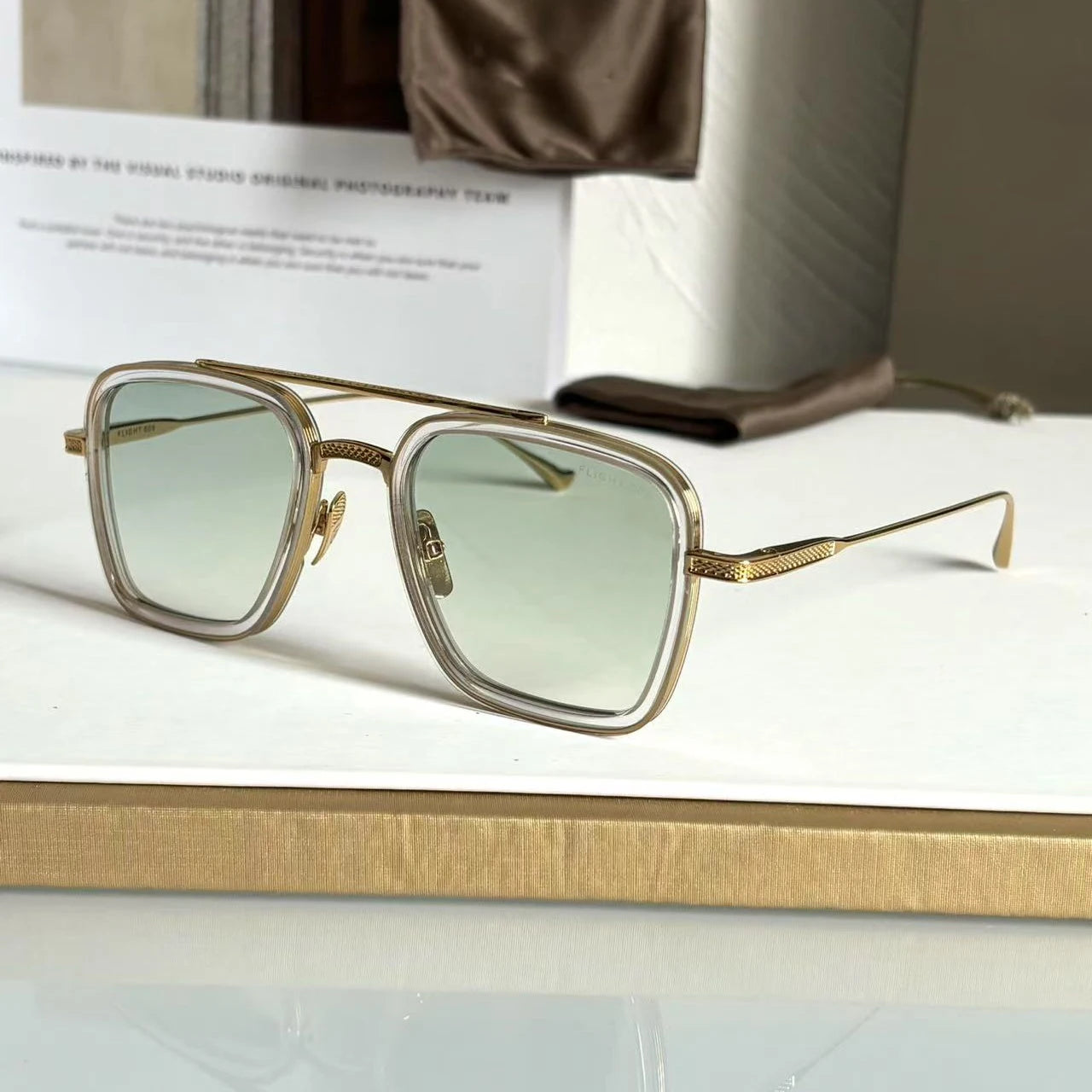 DT FLIGHT 006 Luxury Mens And Womens Sunglasses Top Quality 18K Designer Eyeglasses Acetate UV400