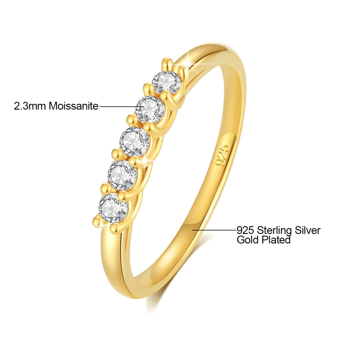 Real 14k Gold Oval Moissanite Eternity Ring Wedding Band For Women AU 585 K Gold Fine Jewelry Engagement Gift With Certificate