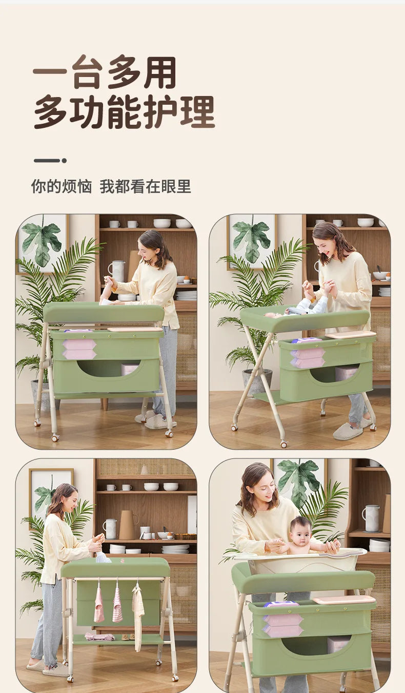 Baby Care Table Portable Multi-functional Baby Changing Table Children's Massage Foldable Bath Table