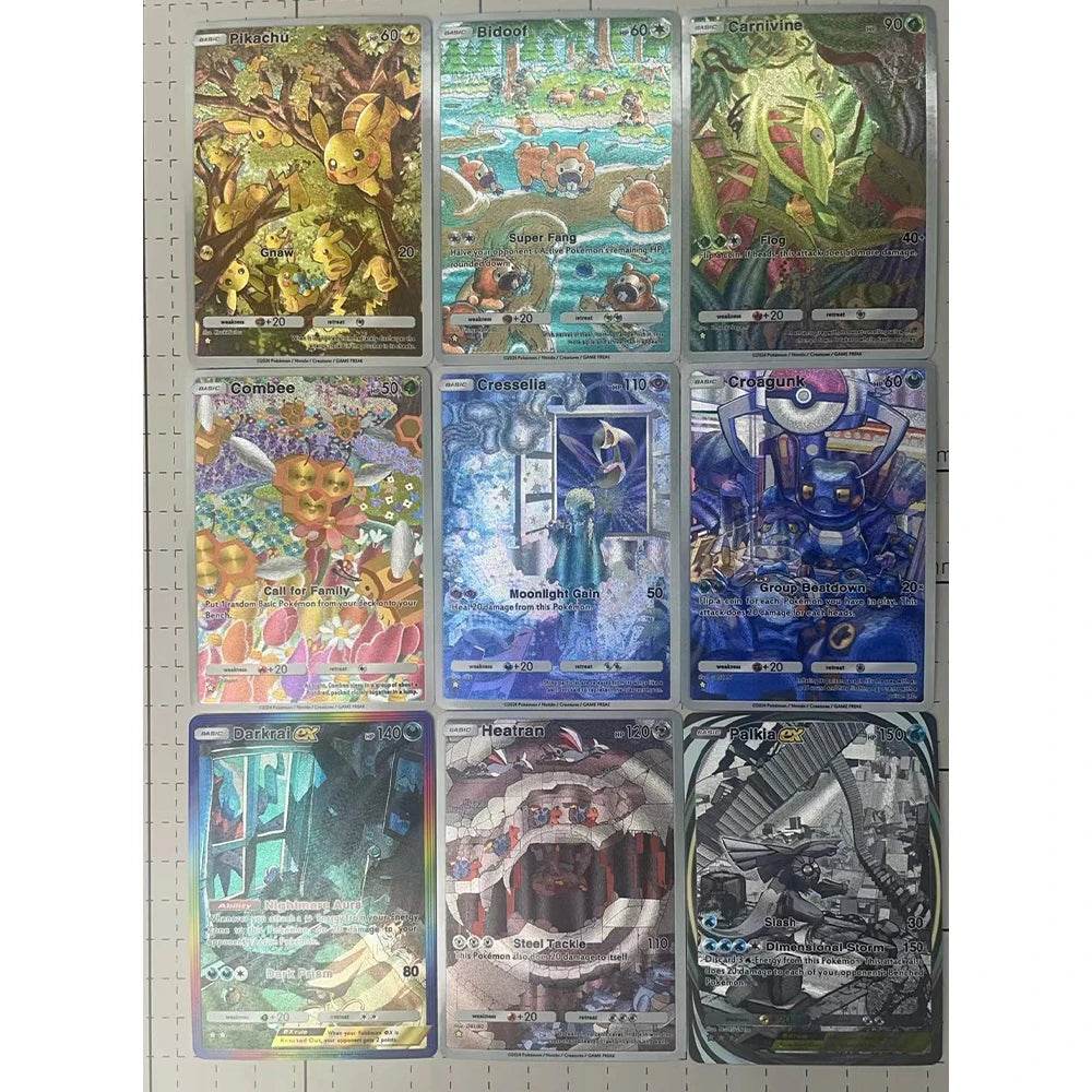 13PCS/SET NEW DIY Anime PTCG POCKET COLLECTION CARD WIGGLYTUFF TATSUGIRI ENGLISH VERSION Embossed Texture Flash Card Child Gift - AIAZ