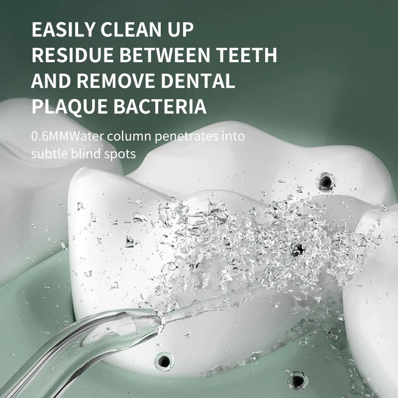 Xiaomi Dental Oral Irrigator 5 Nozzle Portable Dental Water Flosser USB Rechargeable 280ml Three frequency pulses Teeth Cleaner