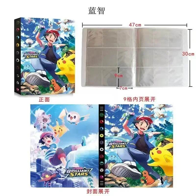 2025 New 9-Pocket Page 432Pcs Holder Album Toys Collections Pokemones Cards Album Book Top Loaded List Toys Gift for Children - AIAZ