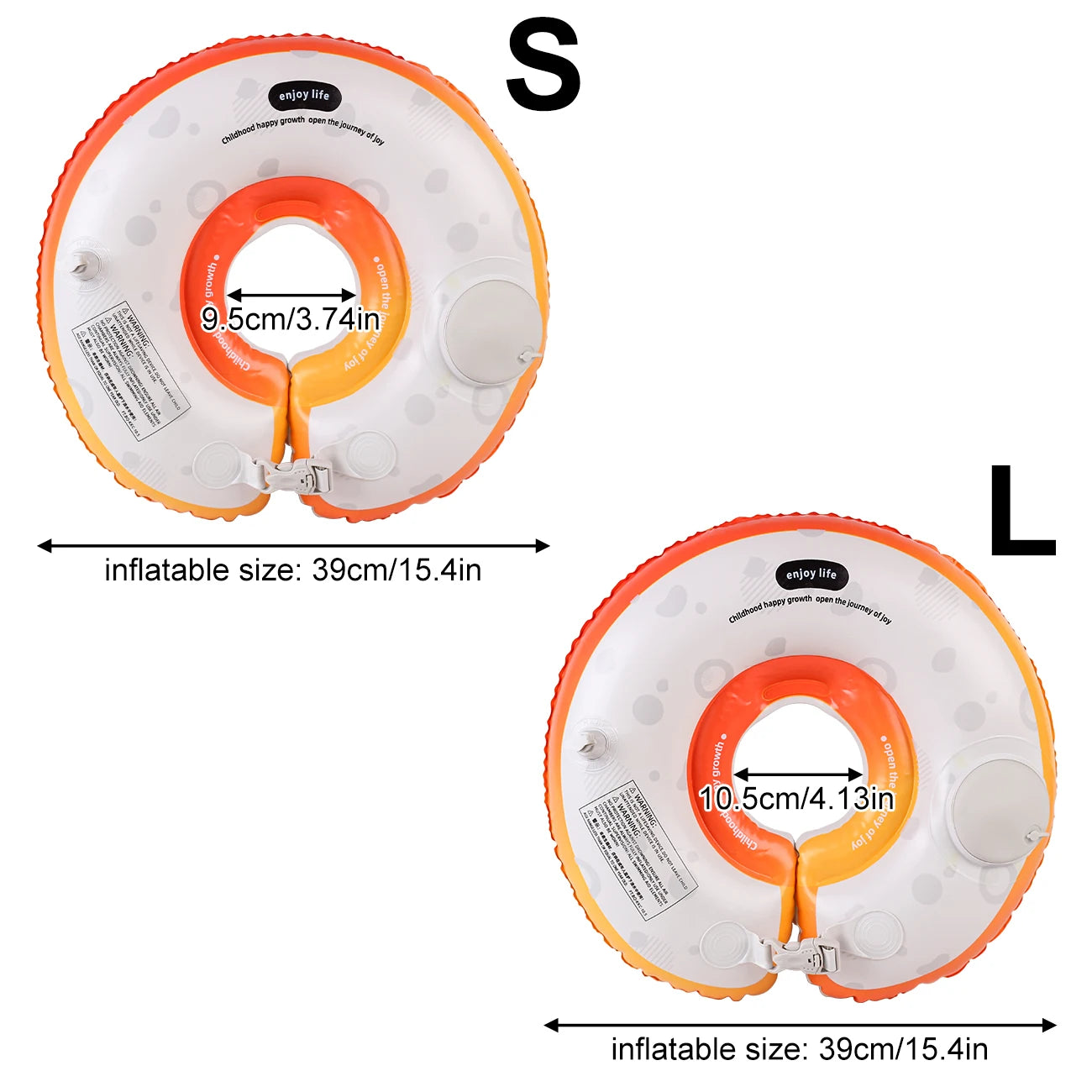 1PC Thick inflatable pump neck ring, colorful and interesting neck ring, suitable for water safety