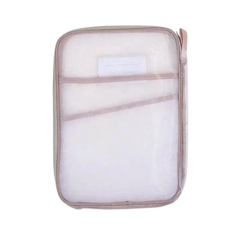 School Office Supplies Stationary Bag Stationery Storage Bag Double-layer Mesh Zipper Bag Large Capacity Organizer Folders - AIAZ
