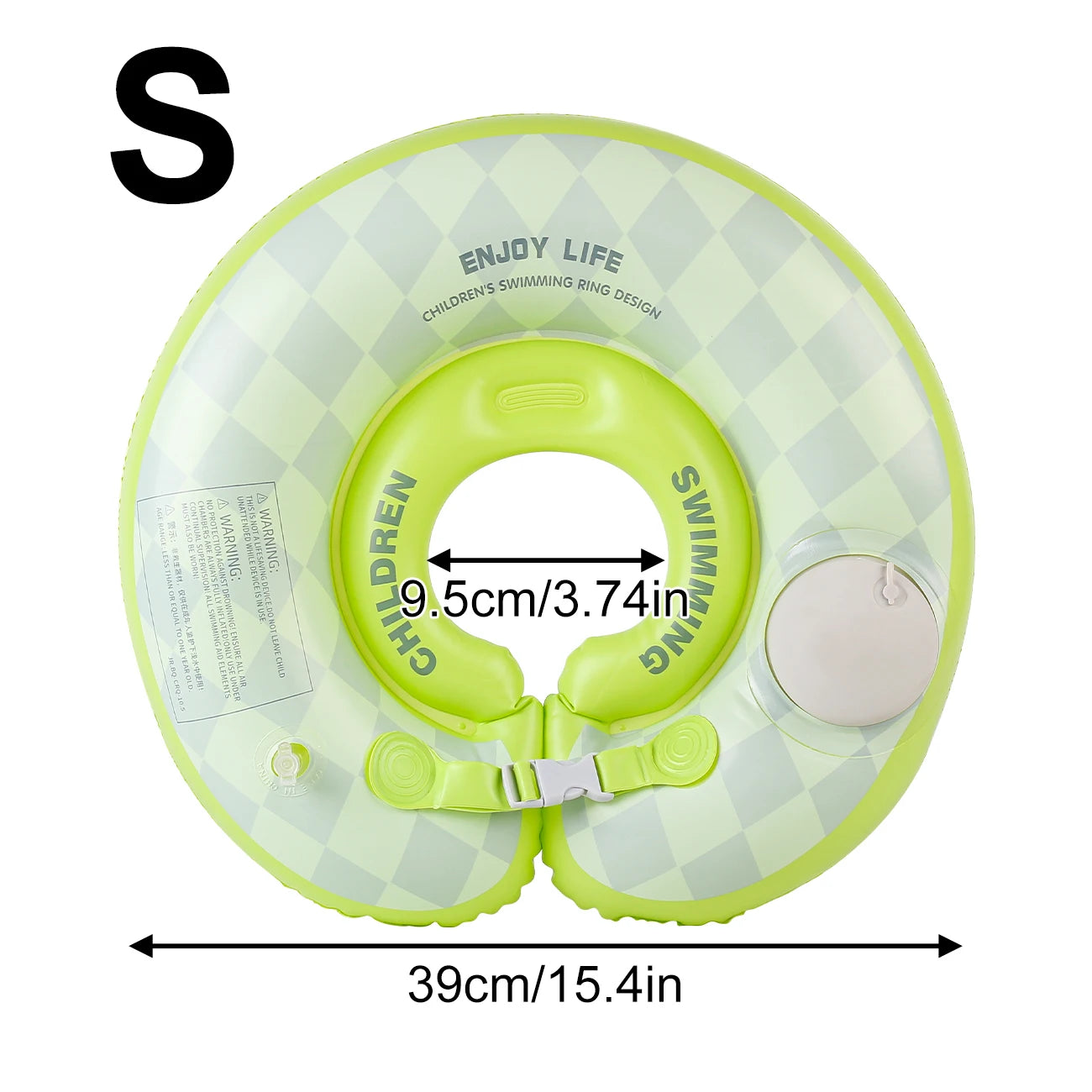 1PC Thick inflatable pump neck ring, colorful and interesting neck ring, suitable for water safety