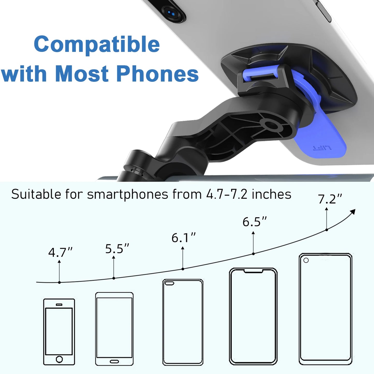 Motorcycle Phone Mount Bicycle Cell Phone Holder Anti-Shake Bike Cell Phone Holder with Vibration Dampener Bicycle Accessories