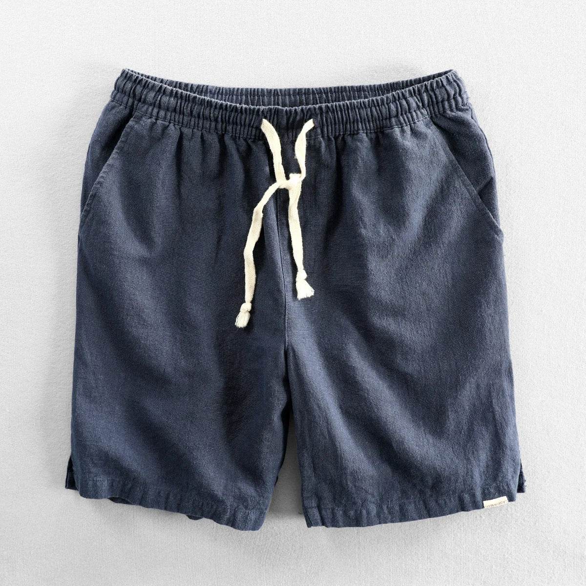 Men Summer Cotton Linen Shorts Japan Candy Color Beach Holiday Home Male Simple Casual Slim Fit Harajuku Soft Thin Shorts Pants - AIAZ