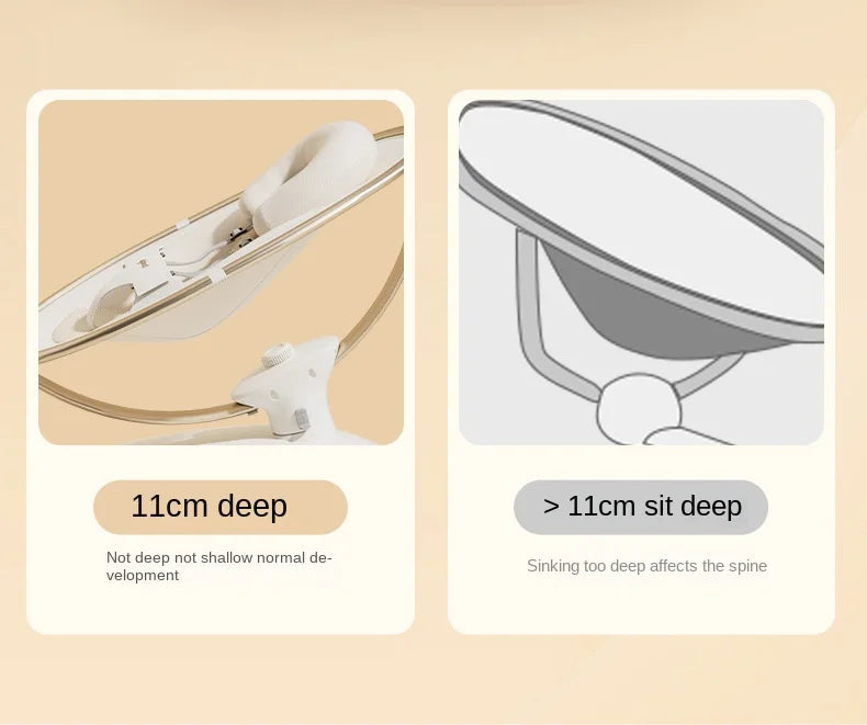 Baby Rocking Chair Electric Smart Wireless with Music & Timer Mosquito Net Baby Cradle Bassinet for Newborn Baby