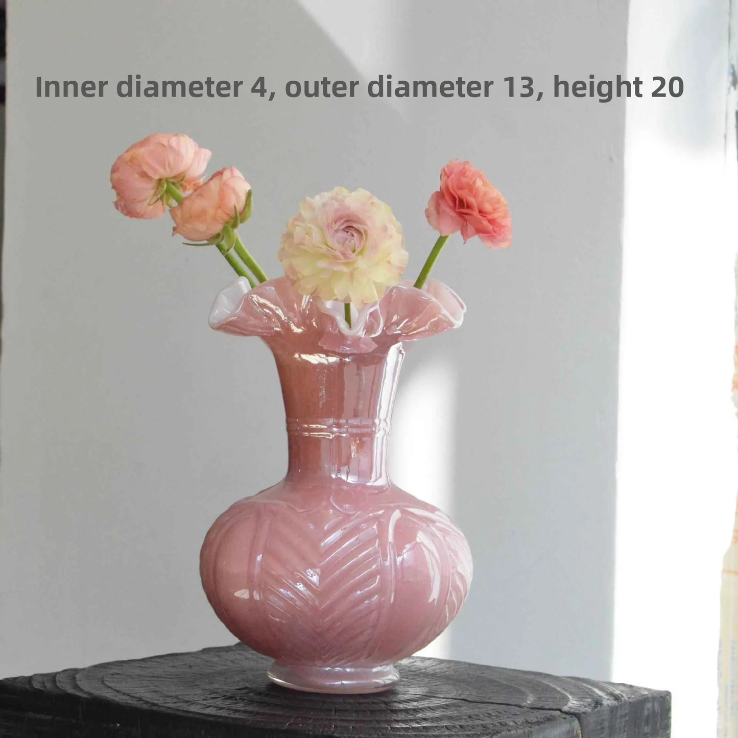 Modern mat Handmade Glass Pumpkin aped Vase for Flower Decoration Living Room Desktop Home Decorative Ornaments
