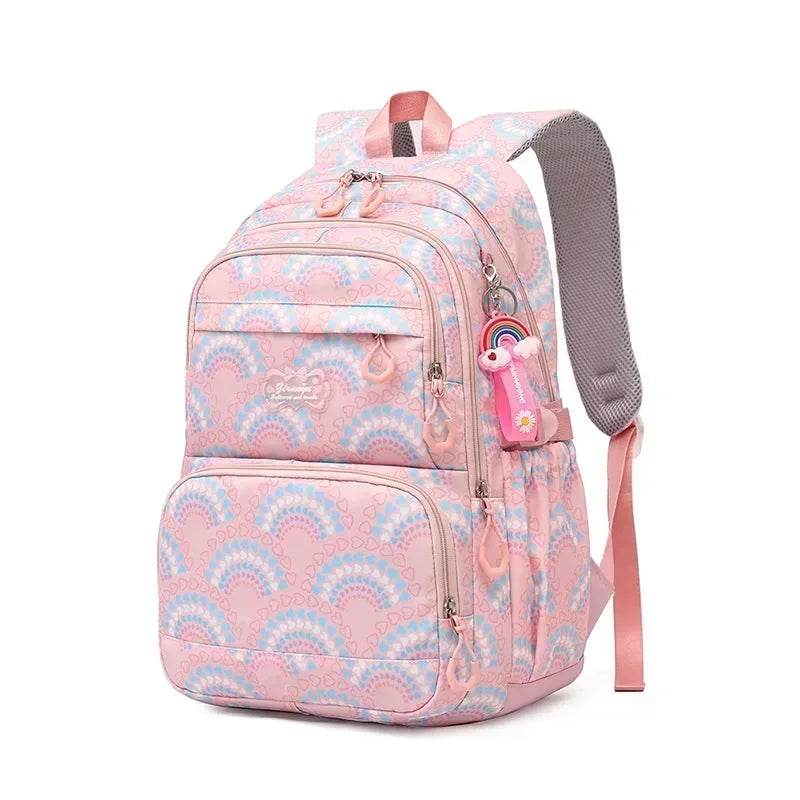 School Bags Girls Casual Travel Backpack Children Middle School Students Backpacks Business Oxford Waterproof Rucksack No Wheel - AIAZ