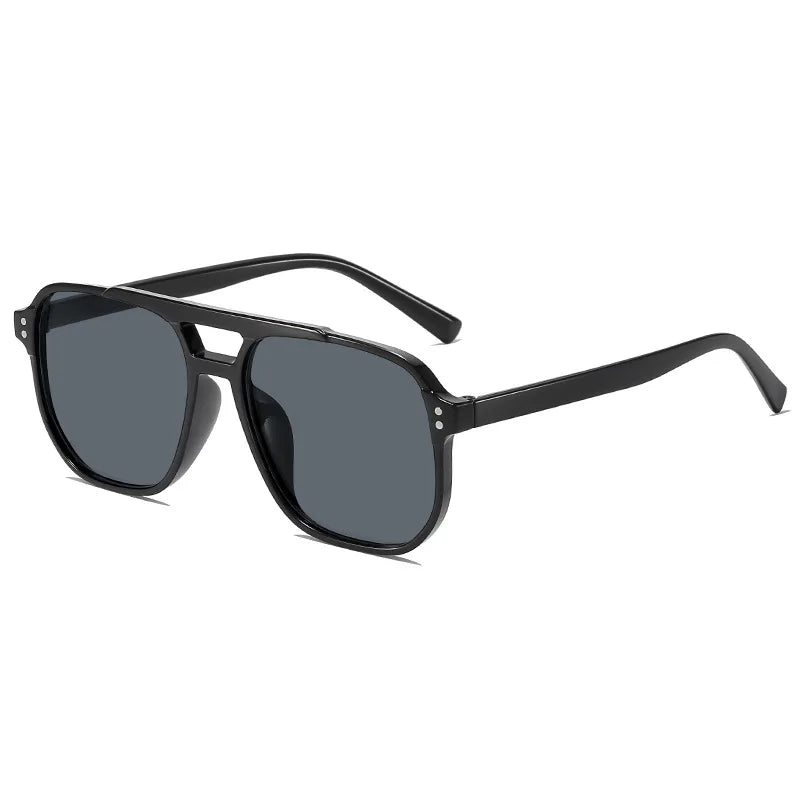 Vintage Men Women Big Sunglasses Men Square Shades Brand Designer Unisex Sun Glasses Black Lense Male Female Sunglasses UV400