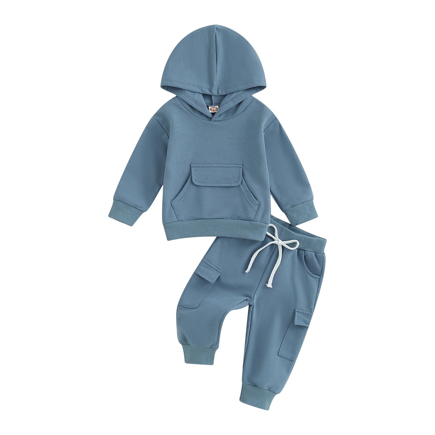 Pudcoco Infant Newborn Baby Boys Pants Set, Long Sleeve Hoodie with Elastic Waist Sweatpants Infant Clothes 0-3T