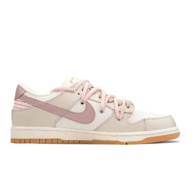 【Customize】Nike Dunk Skateboarding Shoes Unisex Low-top Beige/Pink Sneakers shoes FJ5475-100