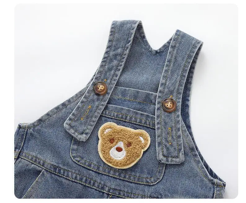 Soft Cotton Baby Boys Overalls Spring Autumn Kids cartoon Long Pants Casual Girls Jumpsuits Children Clothes SuspenderTrousers