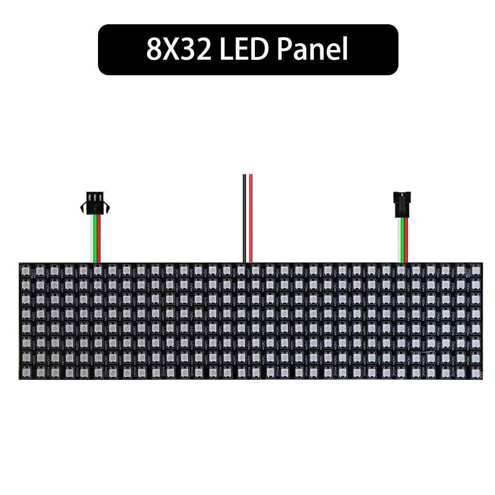 1~5Pcs WS2812B 16X16 RGB LED Digital Flexible Individually Addressable Panel Light Strip WS2812 8X8 8X32 Module Matrix Screen 5V
