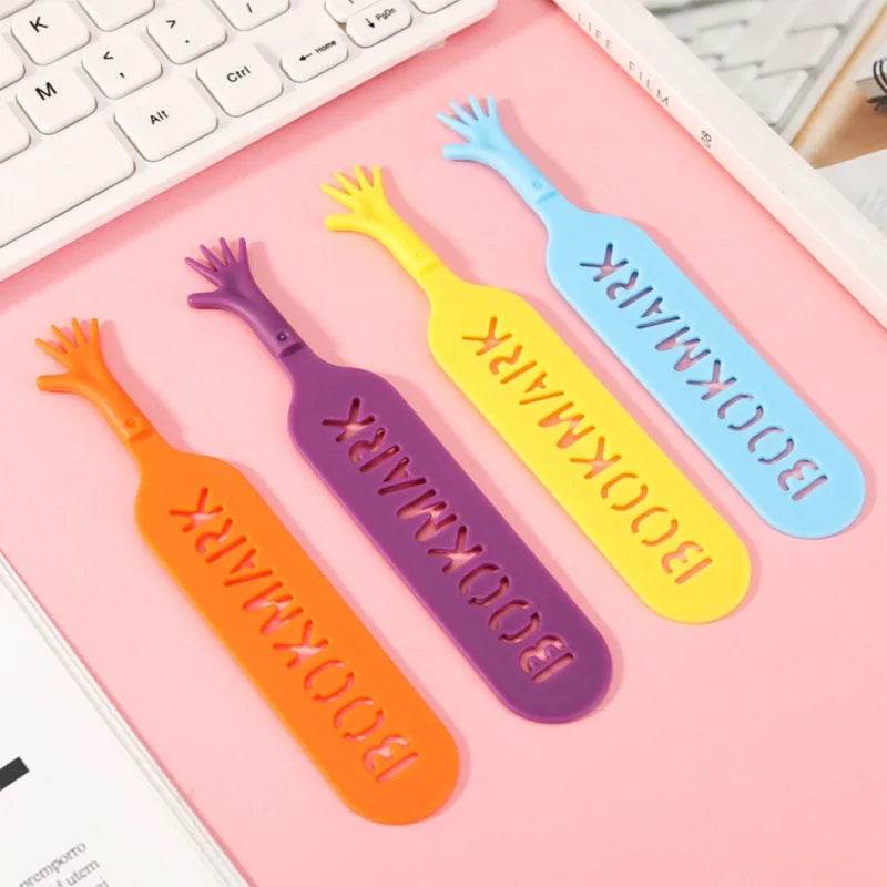 Four School Stationery Strange Bookmarks Silicone Plastic Novelty Books Reading Supplies Office Children Exquisite Gifts - AIAZ