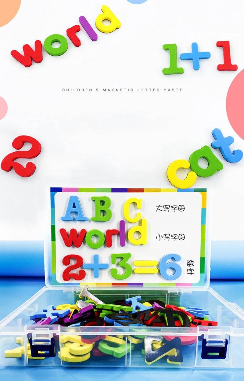24-76pcs Magnetic Alphabet Letters EVA Foam Refrigerator Stickers Toddlers Kids Learning Spelling Counting Educational Toys Gift - AIAZ