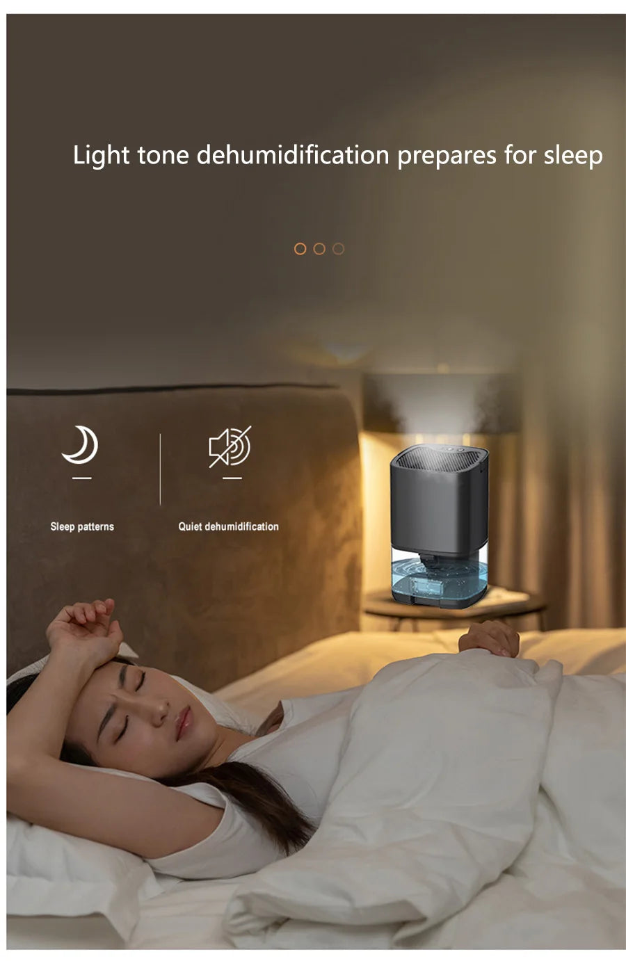 Xiaomi Dehumidifer 1000ml Water Tank 2 in 1 Quiet Moisture Absorbers With Basic Air Filter Air Dehumidifier Home Room Kitchen