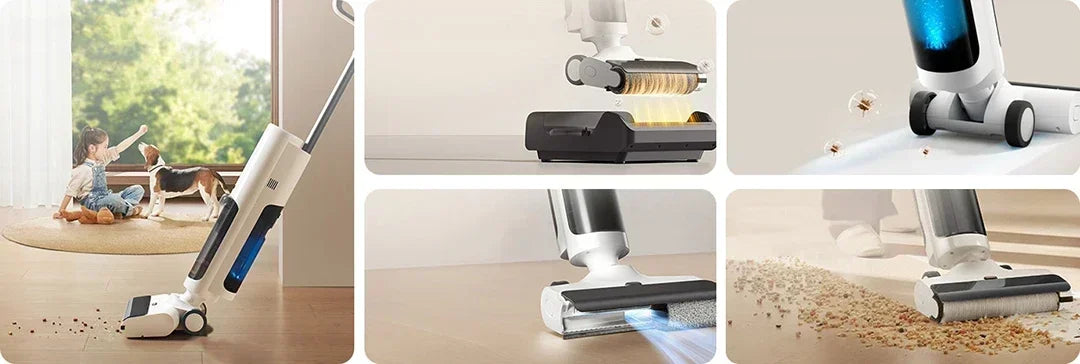 XIAOMI MIJIA Wireless Floor Washer 4C Wet and Dry Vacuum Cleaner for Home Self Cleaning Crawler Roller Brush Mopping
