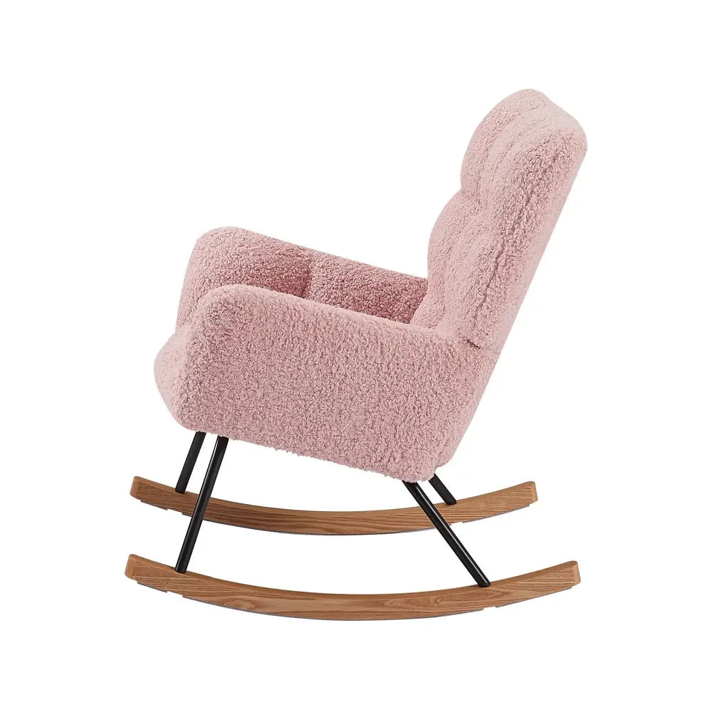 For Pink Nursing Rocking Chair, Stylish Comfort, Functional Design for Moms