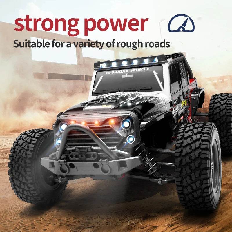 16103PRO 2.4GHz 70KM/H Professional RC Car: Brushless Motor, 1:16 Scale 4WD High-Speed Off-road Climbing Vehicle Wtith LED Light - AIAZ