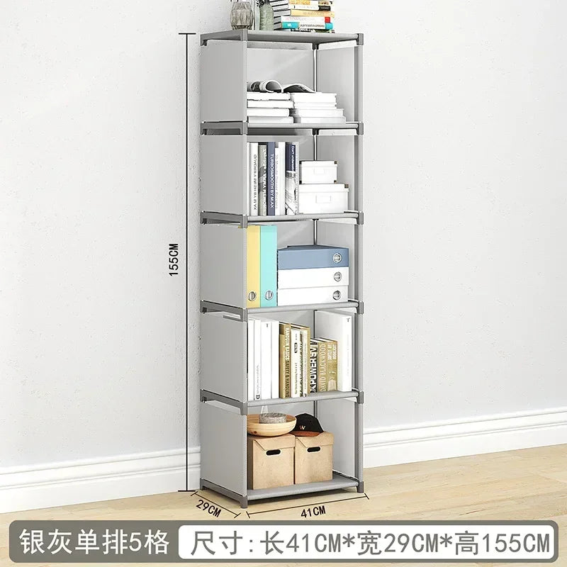 Floor To Ceiling Household Simple Bookshelf, Desktop Storage Shelf, Simple Children's Bookshelf, Multi-layer Miscellaneous Shelf