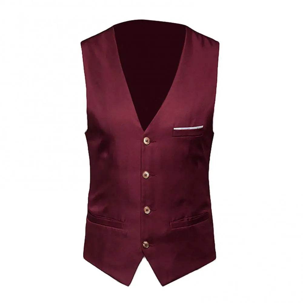 Dress Vests For Men Slim Fits Mens Suit Vest Male Waistcoat Gilet Homme Casual Sleeveless Formal Business Vest chaleco hombre - AIAZ