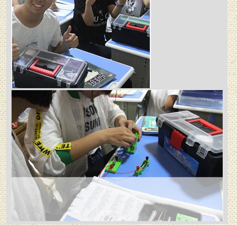 Physics Labs Basic Electricity Discovery Circuit Magnetism Experiment Kits Science Education Toy for Junior Senior High School - AIAZ
