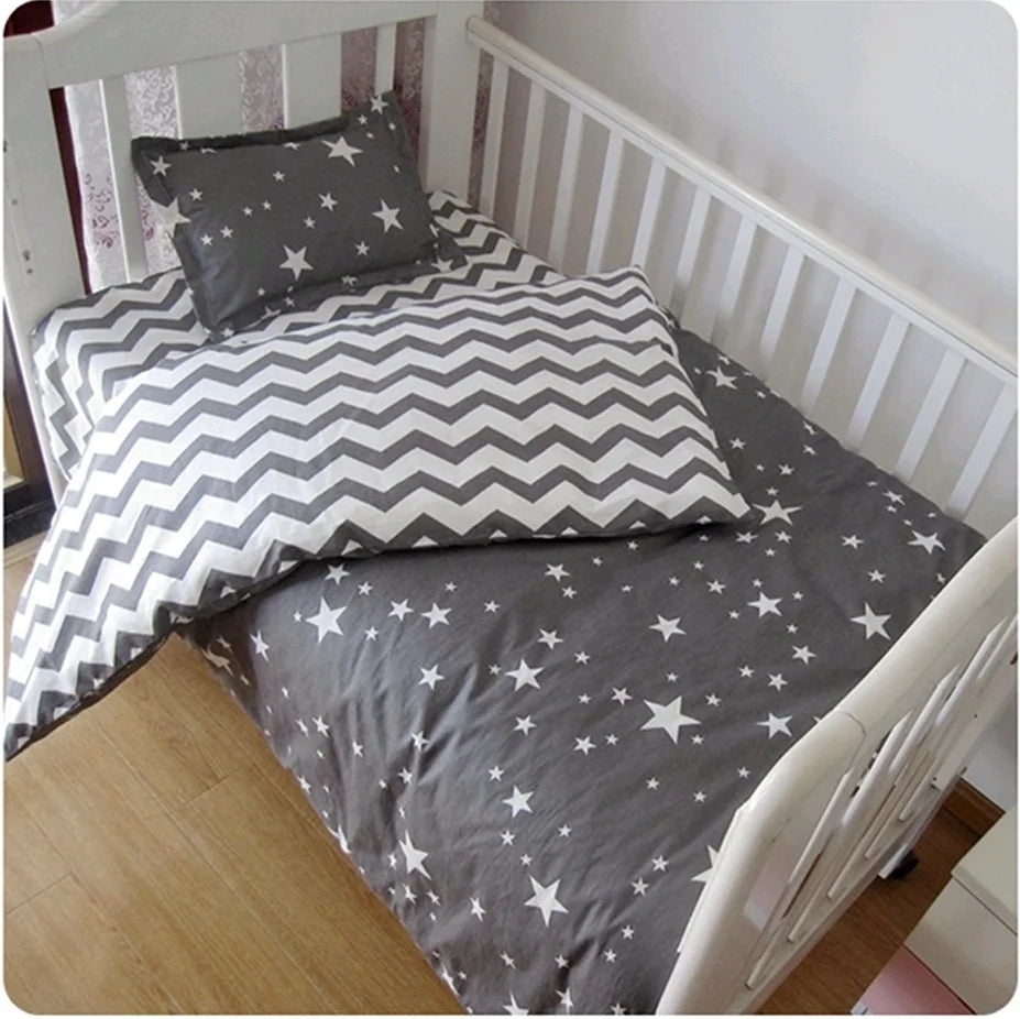 6/9Pcs 100% Cotton Crib Bed Linen Kit Cartoon Animal Baby Bedding Set baby bed sets baby crib protector