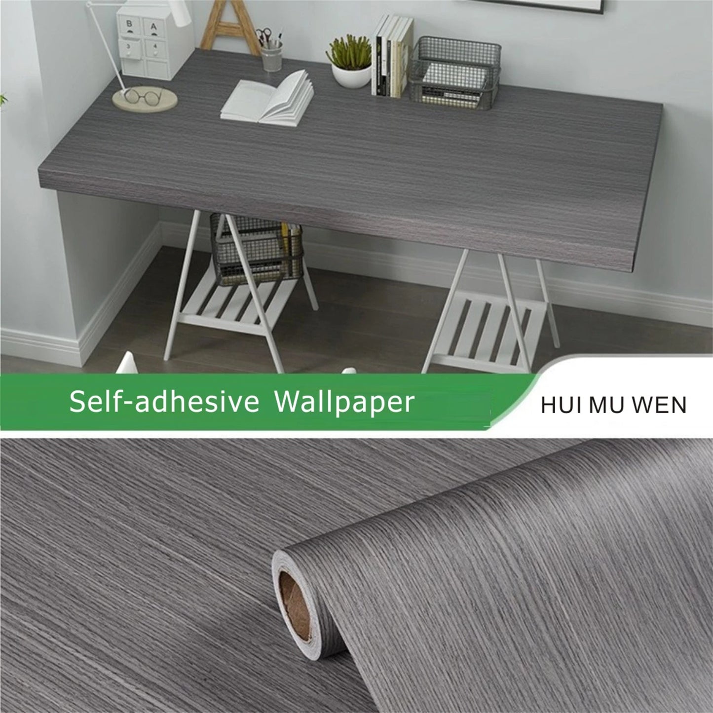 Wood Grain PVC Wallpaper for Door, Wardrobe, Cupboard, Table, Furniture, Waterproof, Self Adhesive Stickers, Home Decor Film