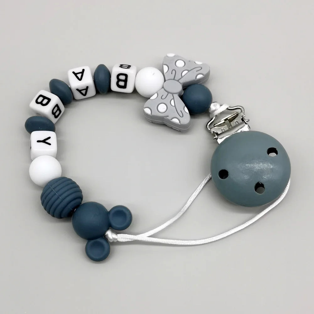 Baby Pacifier Clip Personalize Name Custom Newborn Dummy Nipple Holder Chain Babies Accessories Pendant Teething Toys Chew Gifts