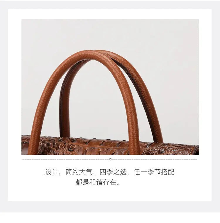 Embossed Handbag for Women 2025 New Fashionable Spacious Soft Leather Woven Rope Shoulder Hand Carry Crossbody Bag