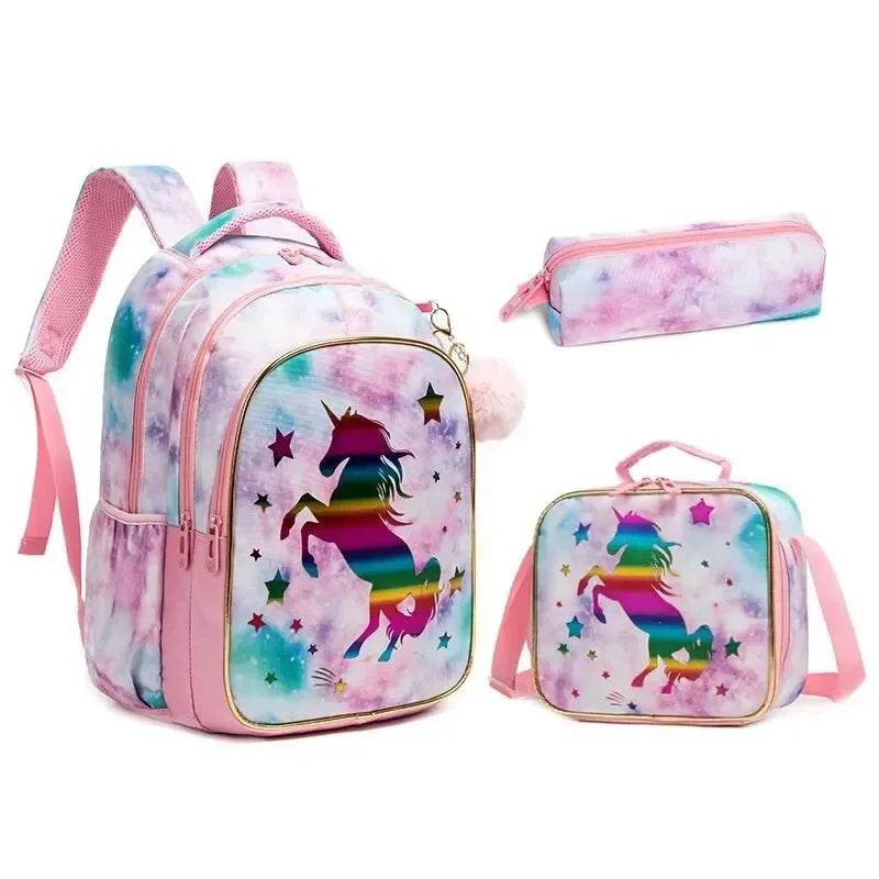 Drop Shipping Backpack Set for Teenagers Waterproof School Bags for Girls Backpack Mermaid Cartoon Bag Kids School Bags Supplies - AIAZ