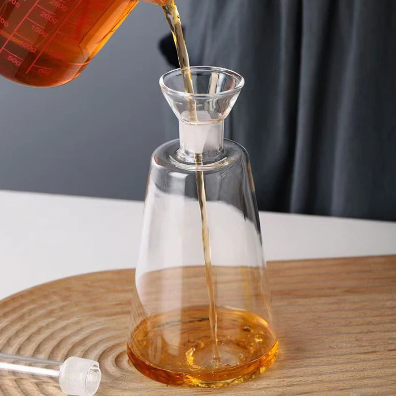 High Borosilicate Glass Oil Pot Household Leak-proof Oil Tank Seasoning Pot Household Portioning Seasoning Bottle Kitchen Tool