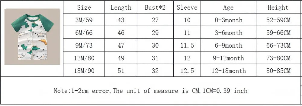 Newborn Clothes Cute Cartoon Dinosaur Tiger Shark Lion Print Strap Comfortable Summer Boys Girl 0-18 Short Sleeved Baby Jumpsuit