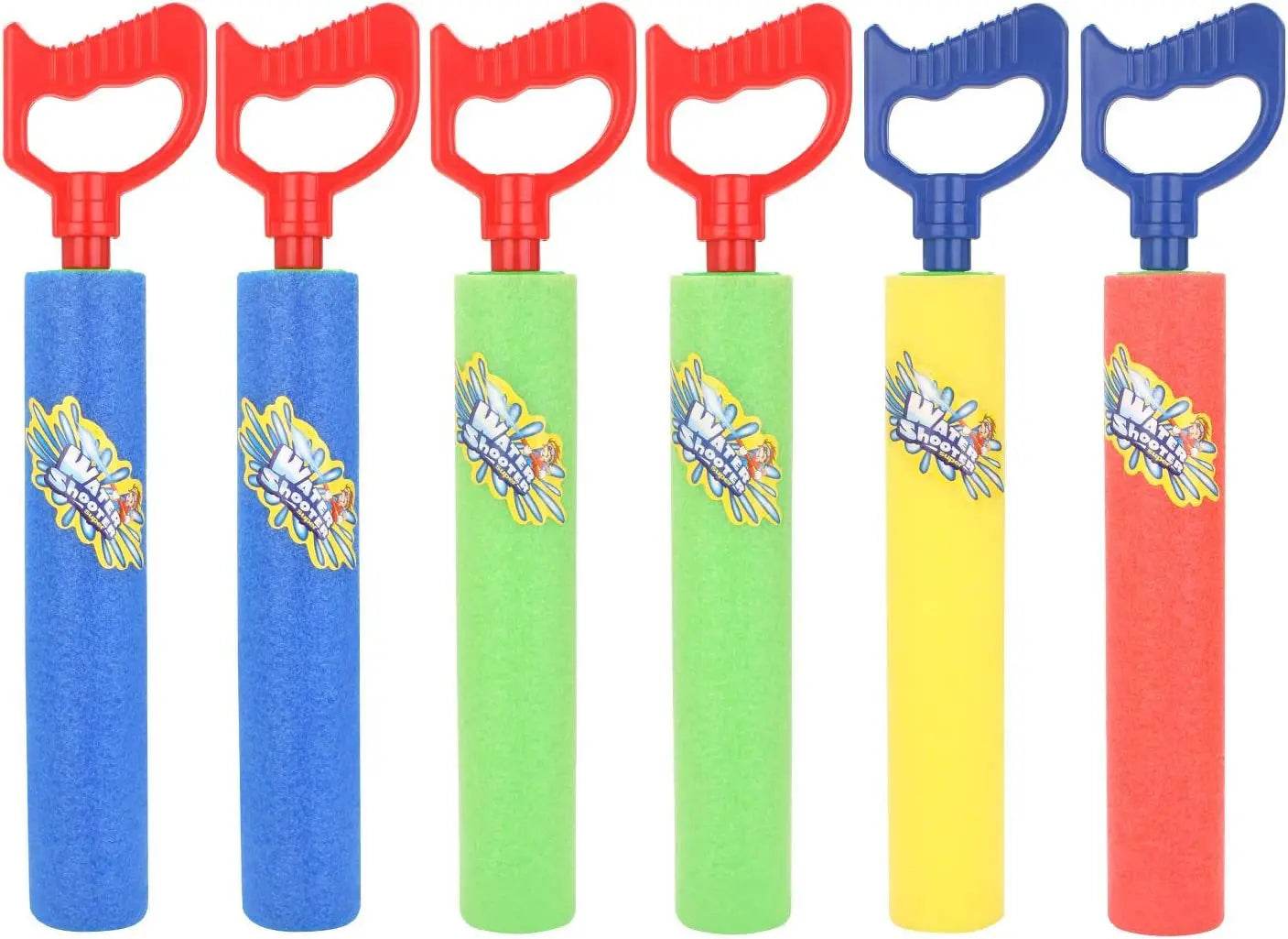 6 Pack Water Guns Shooter Super Foam Soakers Blaster Squirt Guns Pool Toy Plastic Handle Summer Swimming Beach Garden Outdoor - AIAZ