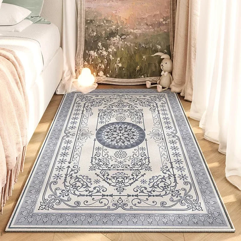 American Retro Bedroom Bedside Carpet Fashion Flower No-clean Wipe Coffee Table Mat Soft Living Room Sofa Cloakroom Rug Ковер 러그