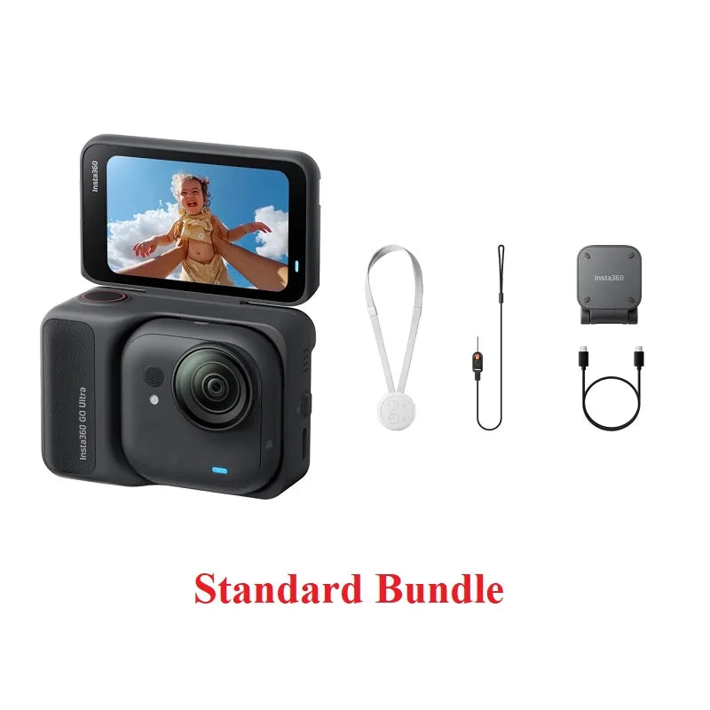 2025 NEW Insta360 Go Ultra Mini Camera 53g 1/1.28 Inch Image Sensor FlowState Wi-Fi GPS Insta 360 GO Ultra Action Sport Camera