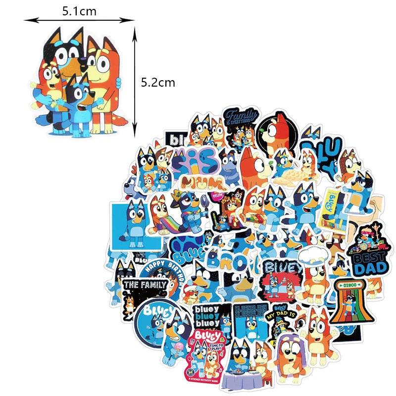 New Bluey Birthday Party Decoration Latex Balloons Bingo Aluminum Film Balloon Disposable Tableware Kids Event Supplies Backdrop - AIAZ