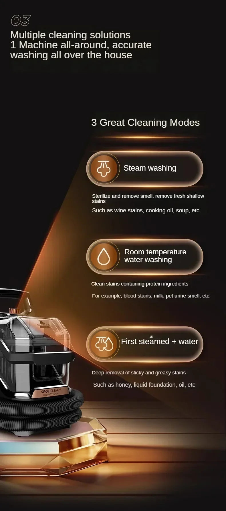 BISSELL 3697Z Sofa Fabric Cleaning Machine Steam Carpet Mattress Pumping Small Steam Dragon Home Appliances 11900Pa 220V