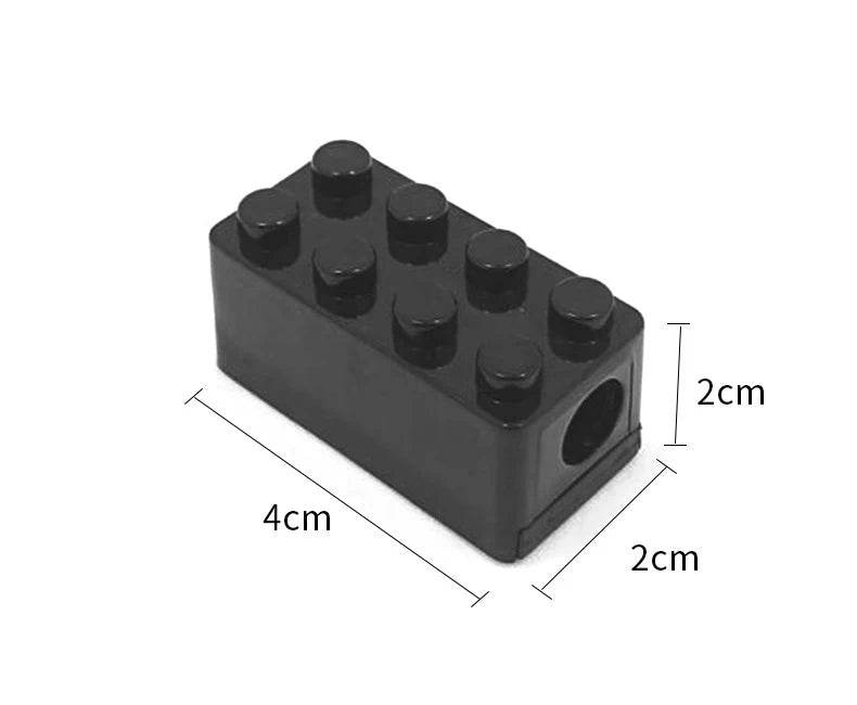 5-50pcs Building Blocks Pencil Sharpener Cartoon Plastic Children's Office And School Supplies Student Stationery Random Supply - AIAZ