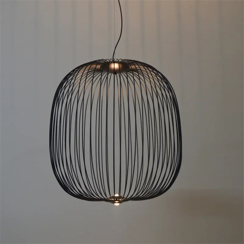 Replica Foscarini Spokes 1/2 Suspesnsion White Pendant Lamp Dining room Bar Kitchen Island Birdcage Light Italian Designer Lamp