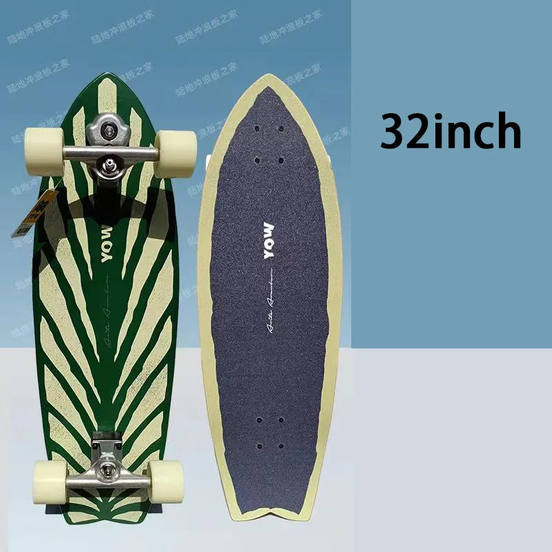 YOW land surf skateboard longboards whole kits good quality spring system branded with trucks wheels bearings and tool
